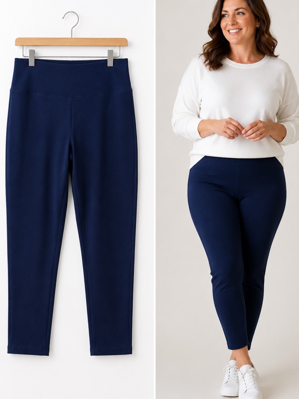 Lauren Ralph Lauren Navy High Waist Work Leggings Pants Plus Size 2X XXL